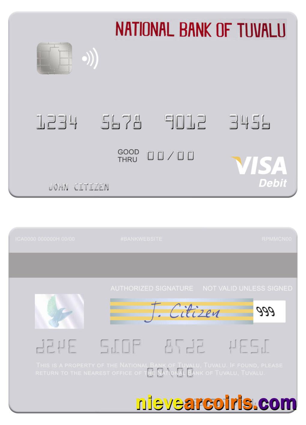 Tuvalu National Bank of Tuvalu visa debit card